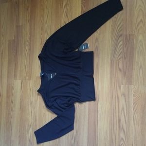 Black Longsleeve Crop Top